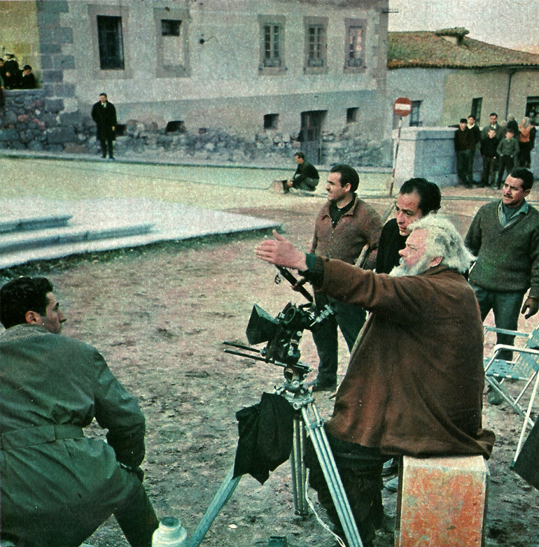 Orson Welles while filming Chimes at Midnight (1966)