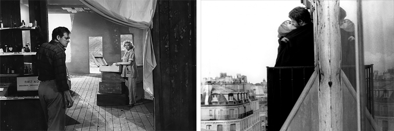 Izquierda: El merodeador (The Prowler, Joseph Losey, 1951). Derecha: L'amour fou (Jacques Rivette, 1968)